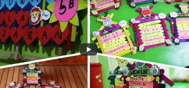 DIY Jadwal Pelajaran dari Stik Es Krim - Jadwal Pelajaran mudah dan simple bisa bongkar pasang